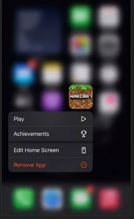 minecraft icon on IOS